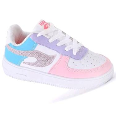 Imagem de Tênis Infantil Menina Feminino Casual School Hart Star Blog (MULTICOLORIDO PASTEL, BR, Criança de 9 a 12 anos, Numérico, 31)