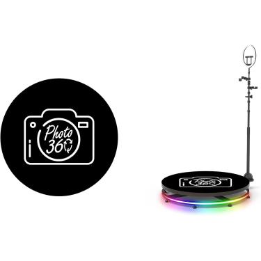 Imagem de Personalização De Adesivos De Logotipo Para Cabine De Fotos 360, Selecione O Tamanho Certo E Compartilhe Suas Imagens Para Começar A Personalizar Seu Logotipo., 115cm