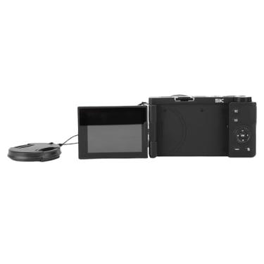 Imagem de Câmera Digital de 72MP Com Câmera de Zoom óptica de 12x, Tela Flip e Vários Filtros, Ideal para Retrato de Paisagem Com Flash LED e Gravação Timelapse (Preto)