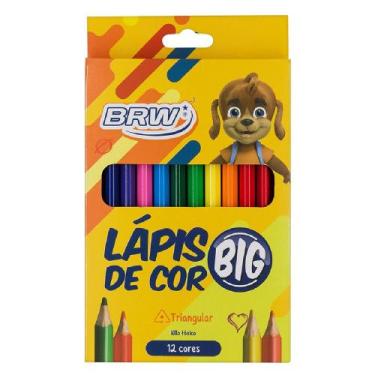 Imagem de Lápis de Cor 12 Cores Jumbo BRW
