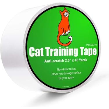 Imagem de Fita antiarranhões para móveis – Impede que gatos arranhem sofá, cantos de cadeira, molduras de portas, bancadas e tapetes, fita transparente para treinamento de gatos de dupla face, rolo de 6,3 cm x