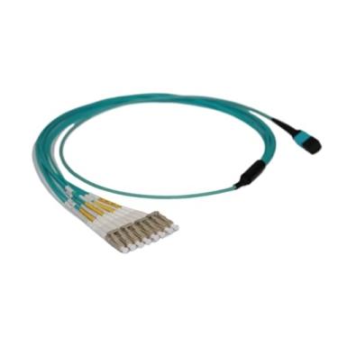 Imagem de MPO patch cord 8/12/24 core female connector MTP-12LC 6DLC OM4 fiber branch patch cord type B(50M,MPO-12LC female)