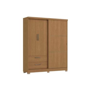 Imagem de Guarda Roupas 3 Portas de Correr (1 de ) e 2 Gavetas C533 Freijó - Kappesberg