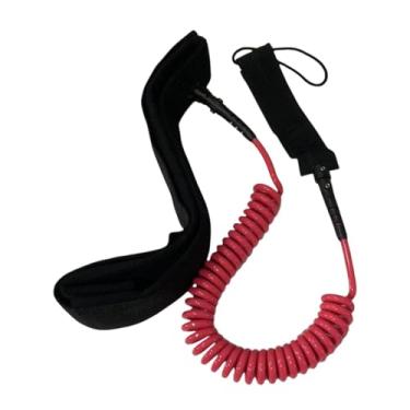 Imagem de Dynwave Surfboard Cords Board tira tornozelo, elástica telescópica Surfboard Rope Rap Stand Up Paddles Leash, Vermelho