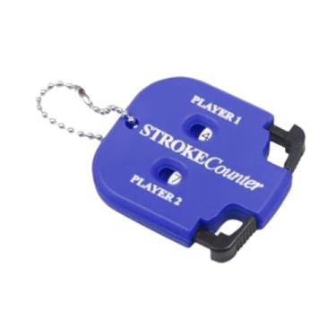 Imagem de Vaveren Contador de golfe Counter Small Outdoor Sport Scoreboard Portátil com a Chain Chain for Games Competitions Sports, Azul