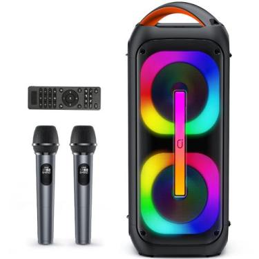 Imagem de Máquina de karaokê JYX com 2 microfones sem fio Bluetooth