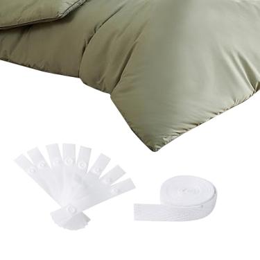 Imagem de Varpotle Edredão com botões de pressão para segurar edredom, clipes de edredom, hacks para capa de edredom parar de mudar, fácil de usar, vida útil do edredom fácil (24, branco)