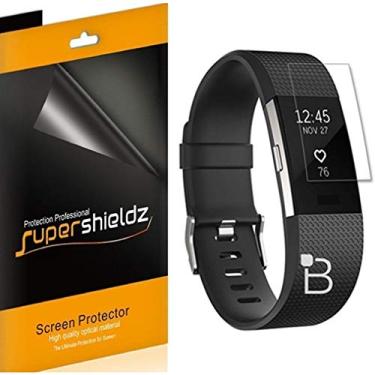 Imagem de Supershieldz (Pacote com 6) Protetor de tela projetado para Fitbit Charge 2, cobertura total de tela de 0,23 mm, escudo transparente de alta definição