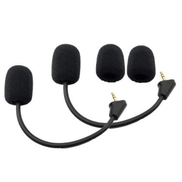 Imagem de TNE Pacote com 2 microfones para jogos de substituição para segunda versão com fio Kingston HyperX Cloud 2 II Cloud Cloud Pro CloudX PS4 Xbox One Nintendo Switch, computador, PC, fones de ouvido para
