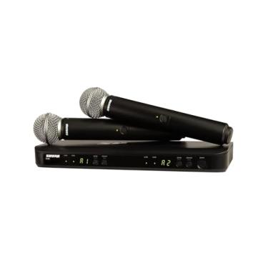 Imagem de Shure BLX288/SM58 Sistema de microfone sem fio de canal duplo com (2) microfones vocais portáteis SM58