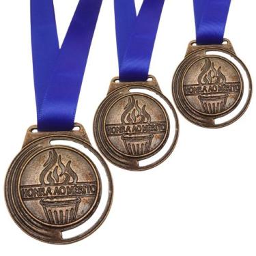 Imagem de Kit 50 Medalhas Honra ao Mérito, Medalha de Metal, Premiação Esportiva