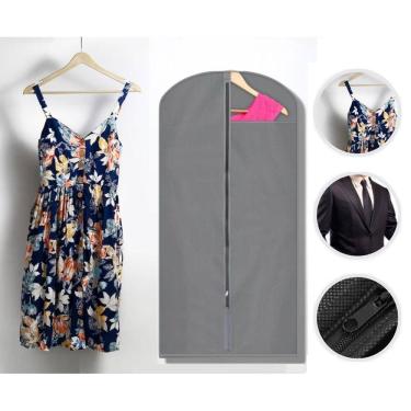 Imagem de Capa Protetora Plástica Com Zíper Vestido E Ternos Pratico