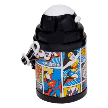 Imagem de Garrafa Com Canudo Gibi Liga Da Justiça 380Ml - Tasco Inport