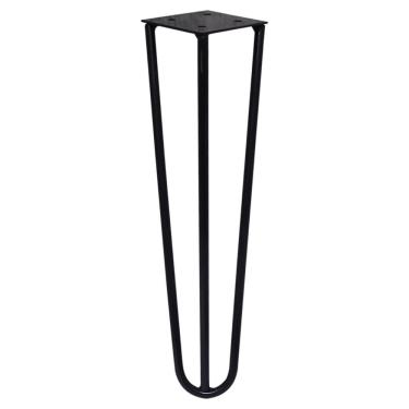 Imagem de Pé De Metal 25 Cm Harpin Legs Mesas De Centro Puffs Preto
