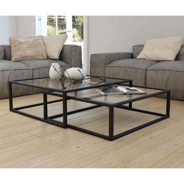Imagem de Duo Mesa De Centro Catarina Preta - Cor: Preto