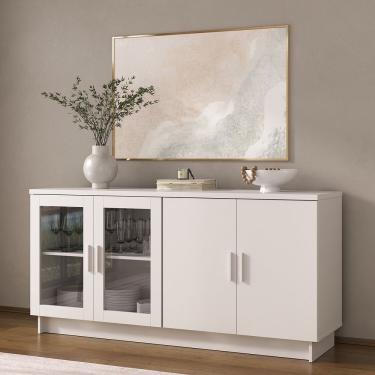 Imagem de Aparador Buffet 4 Portas 8604 Sala De Jantar Branco