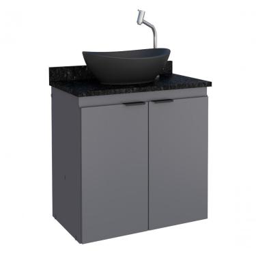 Imagem de Armário De Banheiro Suspenso Com Lavatorio Cascais Cinza