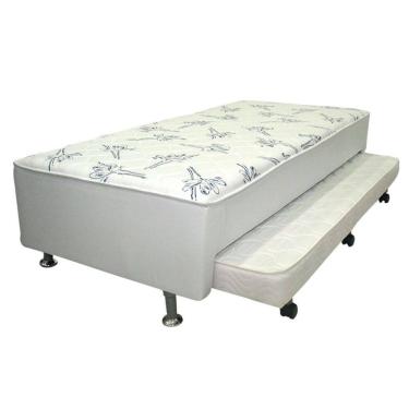 Imagem de Cama Box Solteiro com Auxiliar Ortopédico D28 Branco - Ortobom