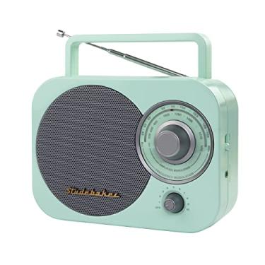 Imagem de Studebaker Rádio Am/Fm Portátil Retrô Vintage Verde Menta Com Entrada Para Fone De Ouvido - (Edição Limitada)