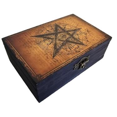 Imagem de RK Collections Caixa De Rosário Nossa Senhora Guadalupe Da Collections, Virgem Mãe Maria. Oração Vintage Madeira Para Presente Religioso. Porta-Trecos/Porta-Trecos. (16,5 Cm) (Tarô/Mau-Olhado/Ouija)