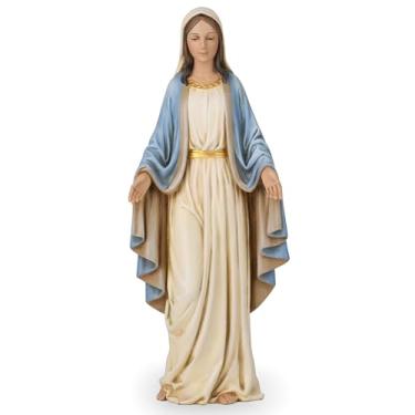 Imagem de Estátua da Virgem Maria Abençoada Católica BC, figura de mãe sagrada para altar, decoração de casa católica, presentes religiosos para a mãe, 31,8 cm A, obra-prima de escultura renascentista clássica