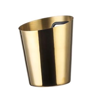 Imagem de Fenteer Balde de Gelo em aço Inoxidável para Vinho e Cerveja Grande, Ouro, Tamanho real