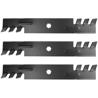 Imagem de SCITOO Pacote com 3 lâminas para cortador de grama, lâminas de 122 cm compatíveis com John Deere AM141035, GX21784, GX21786, GY20852 145 155C D140 D150 D155 D160 E140 E150 E160 LAA. 130 LAG 140 LA145