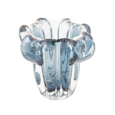 Imagem de WOLFF - Vaso de Vidro Italy Azul 13cm x 10cm-Enxoval - Casamento - Decoração - Enfeites - Mesa Posta - Vasos Decorativos