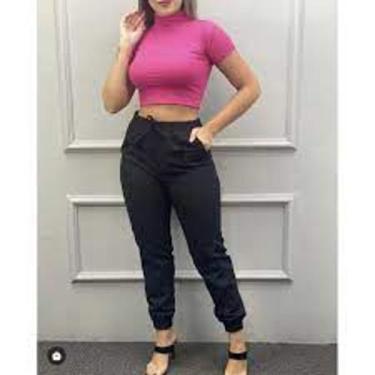 Imagem de Calça feminina jogger bengaline - Filo modas, Terra cota, M