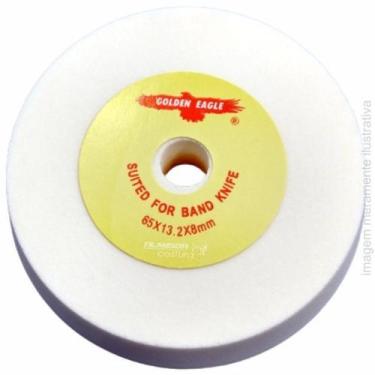 Imagem de Rebolo esmeril eixo 08mm amolação da lâmina serra fita - 65x13,2x8mm g