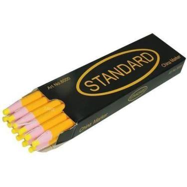 Imagem de Lápis Amarelo Descascável Para Marcar Tecido - 12 Unidades - STANDARD