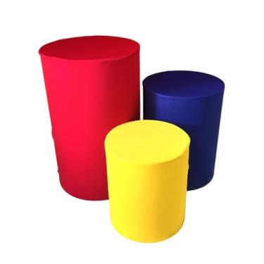 Imagem de Kit Capa Trio de Cilindro Decoração Festa Veste Facil(OURO/VERMELHO/ROYAL)