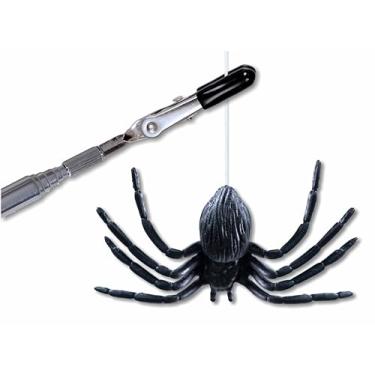 Imagem de Fake Spider Prank Kit - Telescoping Antenna Stick & Adjustable Web String Length, Real Looking Spider Drops Down from Web - Funny Joke for Kids, Men & Women, Great for Office, Class, Parties & More