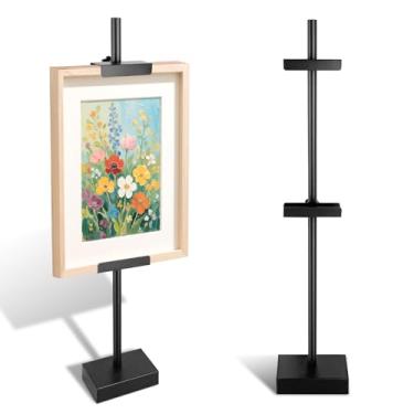 Imagem de Sibosen Cavalete De Mesa Ajustável Com Suporte Até 29" Altura, Moldura, Cavaletes Para Molduras, Metal Exibição Placas, Exibição, Obras Arte, Tela, Decorativo (Preto)