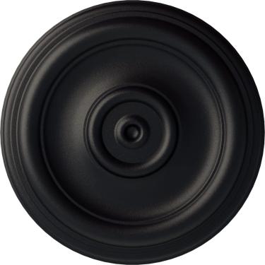 Imagem de Medalhão de teto Ekena Millwork CM12TRACS 12" OD x 1" P tradicional (serve em toldos até 2 3/4"), cobre antigo, 12"OD x 1"P (Fits Canopies up to 2 3/4"), Hand-Painted Steel Gray