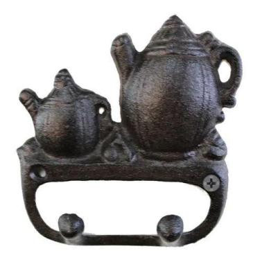 Imagem de Gancho Decorativo De Parede Em Ferro Cabideiro Chaleira Bule - MC