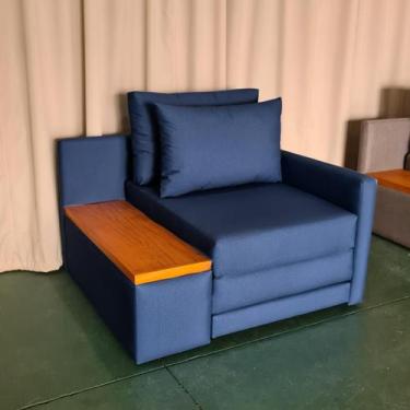 Imagem de Poltrona Cama Solteiro com Tampo Lateral Esquerdo Tecido Acquablock 10
