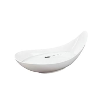 Imagem de Hot Pot restaurante cor sólida esmalte comercial cor simples e delicada placa de gelo seco - 33 cm [branco]