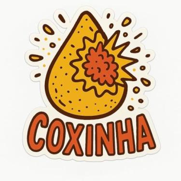 Imagem de Adesivo Recorte Coxinha Explosiva Estilo Desenho à Mão