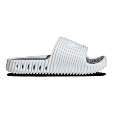 Imagem de Adidas Originals Adilette 25 Slides - Masculino (JQ7769, Branco Cristal/Branco Cristal/Cinza), Branco cristal/branco cristal/cinza, 39