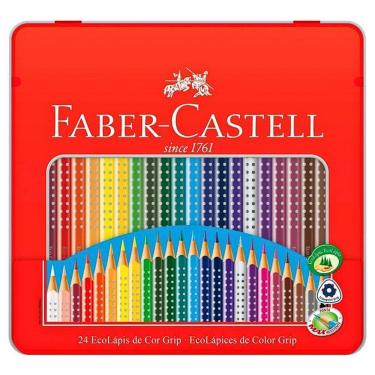 Imagem de Lápis De Cor Grip 24 Cores Lata Faber-castell
