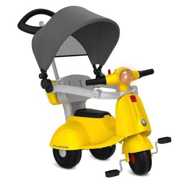 Imagem de Triciclo Banderetta Com Capota Passeio e Pedal Amarelo Bandeirante