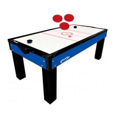Imagem de MESA DE AERO HOCKEY AZUL 1045 KLOPF + 3 Discos