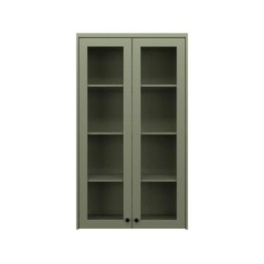 Imagem de Cristaleira de Vidro Herval Viana, Verde Hill, 2 Portas, MDF