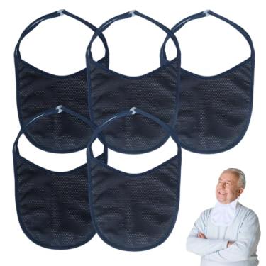 Imagem de Capa para estoma de pescoço de traqueostomia (azul marinho-5 peças, grande)