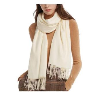 Imagem de Cachecol Echarpe Pashmina Lenço Xale Manta Lisa Unissex Liso - Cacheco