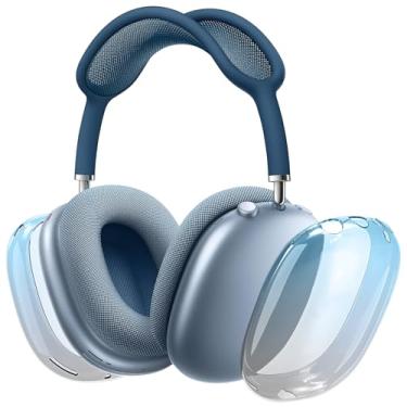 Imagem de Aiaabq Capa para fones de ouvido AirPods Max (2024/2020, película de TPU (poliuretano termoplástico) transparente, transparente, antiarranhões, acessórios transparentes, capa ultra protetora para
