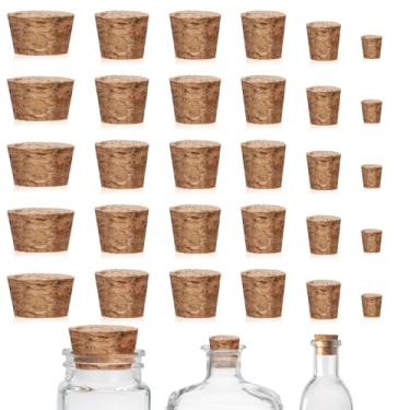 Imagem de 30 peças de rolhas de cortiça, mini plugues de cortiça cônicos para garrafa de vinho, rolhas de substituição para garrafas de vidro, artesanato e decoração de casa, garrafas de vinho, saleiro e