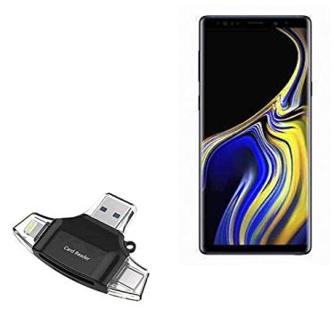 Imagem de Smart Gadget para Samsung Galaxy Note 9 (Smart Gadget da BoxWave) – Leitor de cartão SD AllReader, leitor de cartão microSD SD compacto USB para Samsung Galaxy Note 9 – Preto