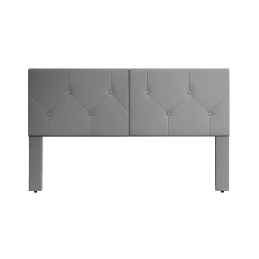 Imagem de Cabeceira Cama Casal 1,40 com Pés Berlim 5 Cores (CINZA)